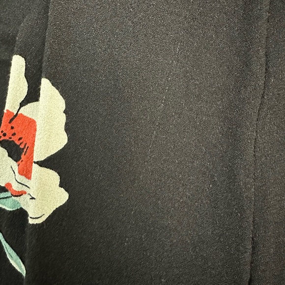 Reformation Black Long Sleeve Floral Midi Dress - Picture 8 of 8